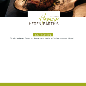 Restaurant Gutschein Herbs in Cochem an der Mosel (Hotel Hegenbarth's)